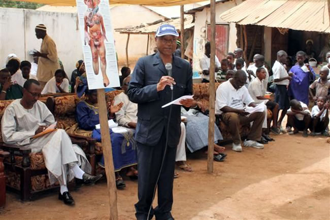 Dr. Thomas Sukwa delivering a statement