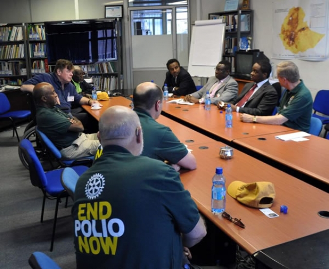 US and Canadian Rotarians met with WHO Country Office for Ethiopia to discuss Ethiopia's response activities to the polio outbreak in the Somali Region