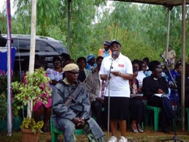 Dr Felicitas Zawaira, WR delivering the WHO message to the audience during the 2012 World Stop TB Day