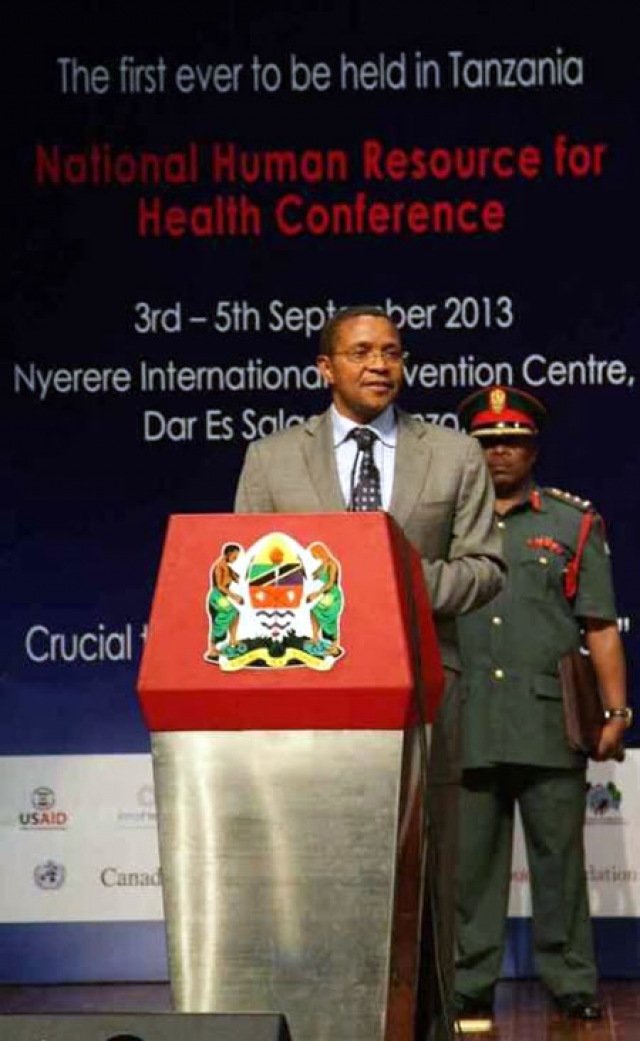 His Excellency, Dr. Jakaya Mrisho Kikwete, President of the United Republic of Tanzania addressing participants at the official opening of the Conference