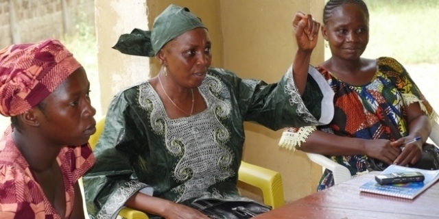 Ebola survivors tell their stories at the Survivors’ Conference in Kenema, Sierra Leone. WHO/S. Gborie