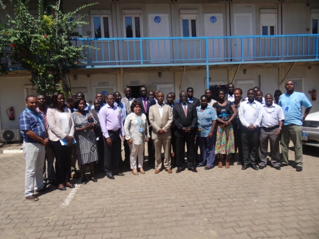 Senior Ministry of Health officials, WCO staff and focal points of H6 agencies in a group photograph at the meeting