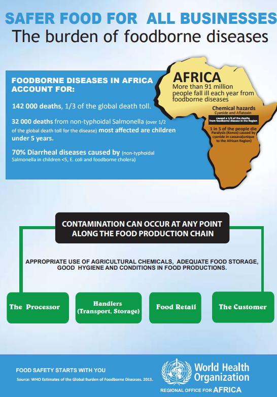 Safer food for all businesses: the burden of foodborne diseases 