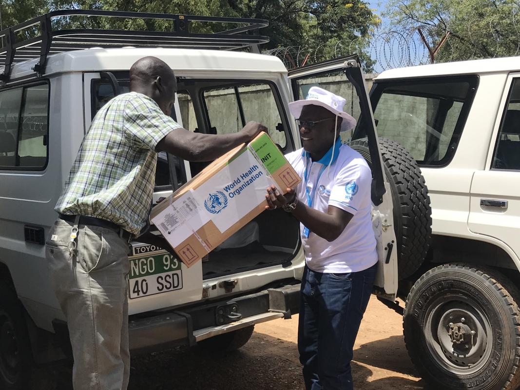 Medical supplies allocated to flood affected areas being dispatched to partners. Photo WHO