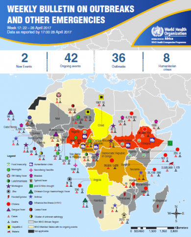 Outbreaks and Emergencies Bulletin, Week 17: 22 - 28 April 2017