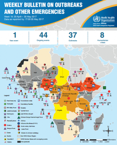 Outbreaks and Emergencies Bulletin, Week 18: 29 April - 5 May 2017