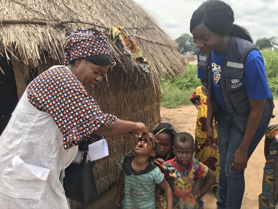 Polio ripost vaccination campaign in Bambari-Ouaka (IDPs Site Elevage)