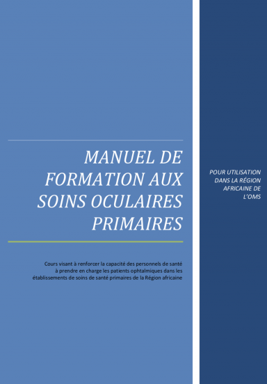 Manuel de formation aux soins oculaires primaires