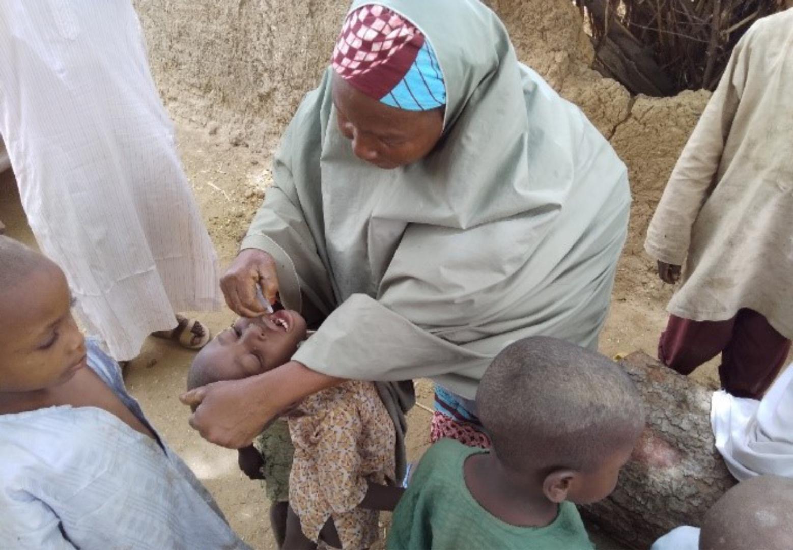 Eligible child been vaccinated in Almajiri school in Zamfara