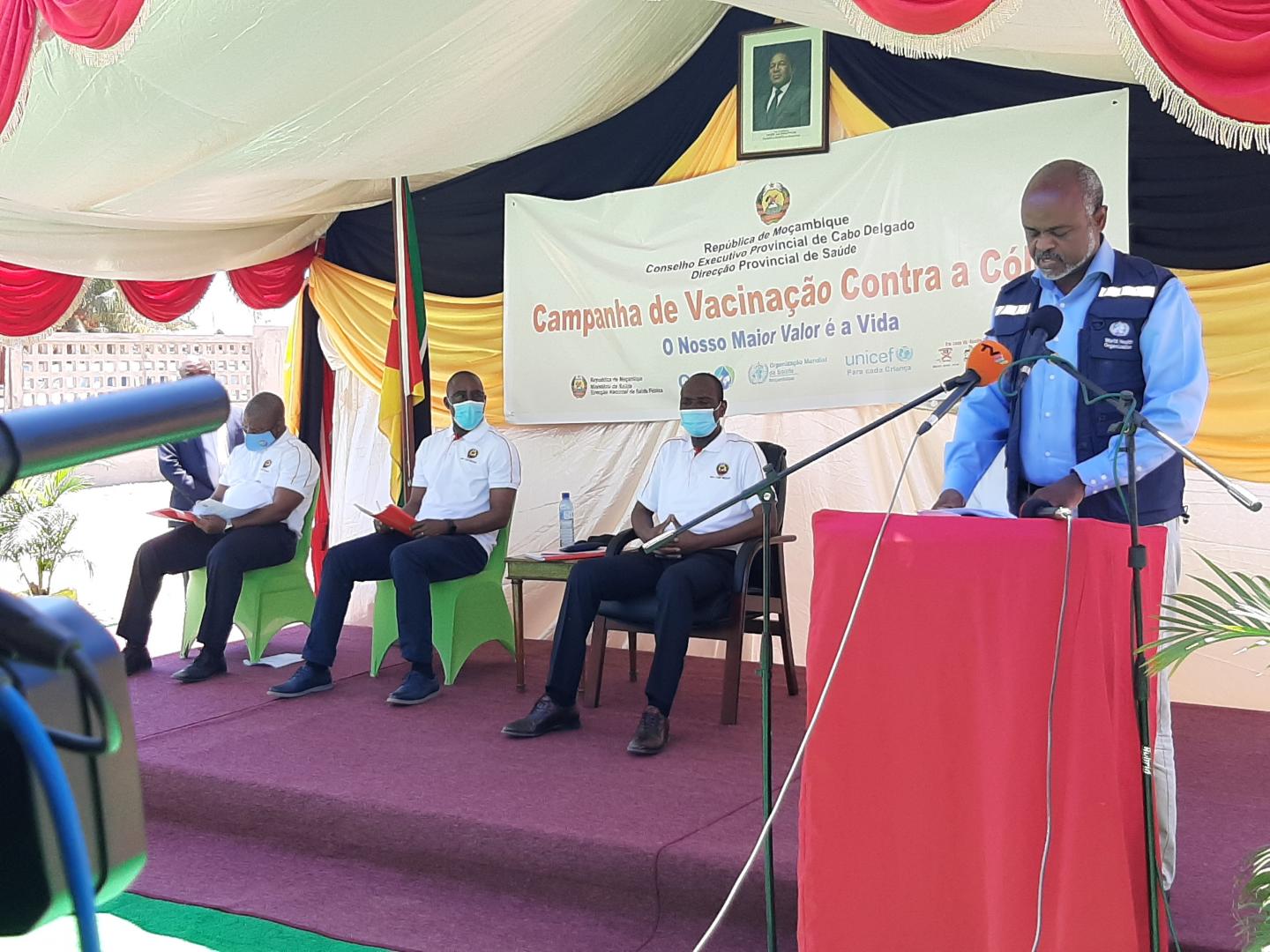 Representante Interino da Organização Mundial de Saúde (OMS) em Moçambique, Dr. Tomás Valdez, no lançamento da campanha