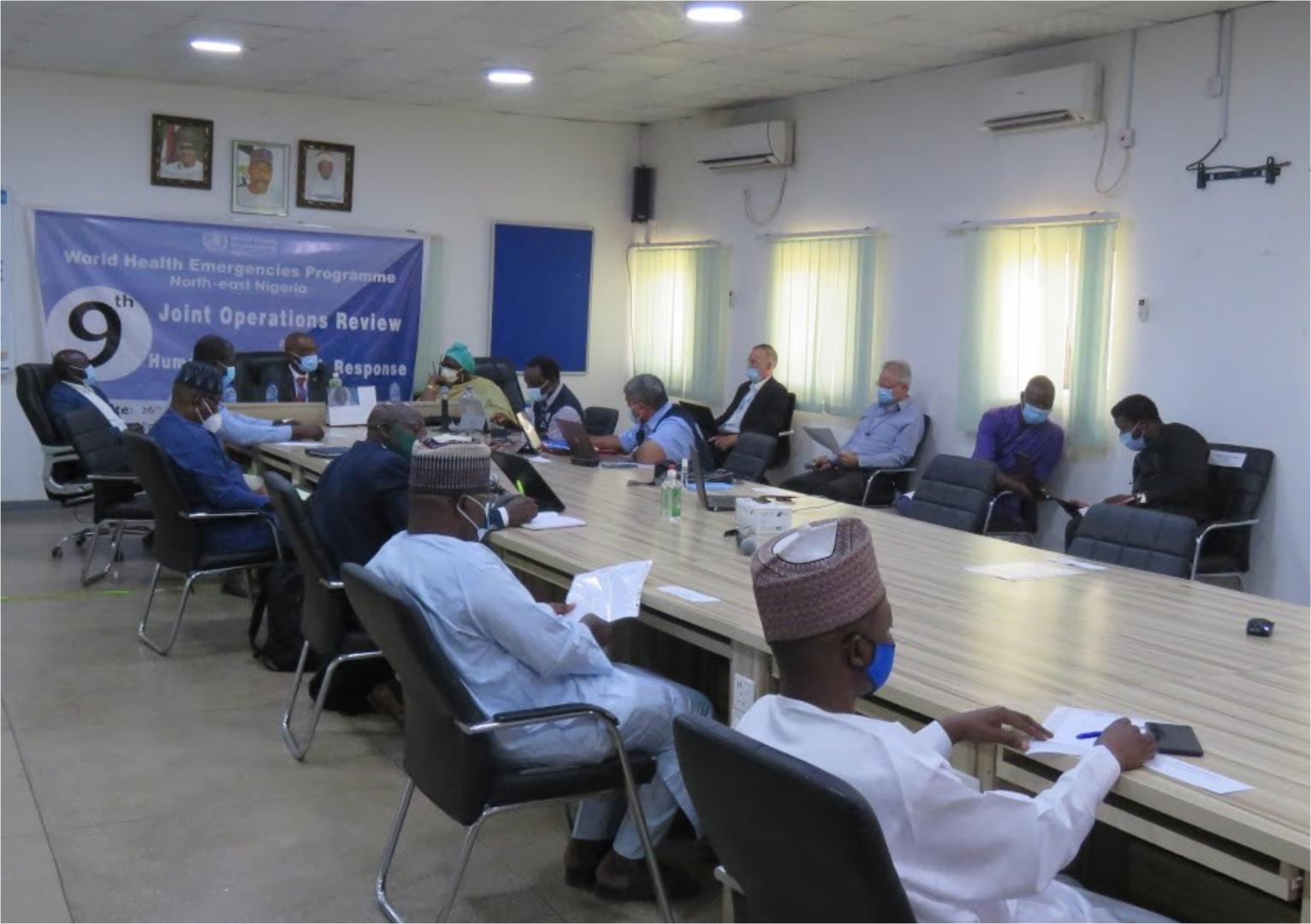 The WR, Dr Walter Kazadi Mulombo opening the 3-day Review Meeting with government functionaries, Health Emergency Experts and WHO personnel in Maiduguri, Borno State Phot_WHO Nigeria.jpg 