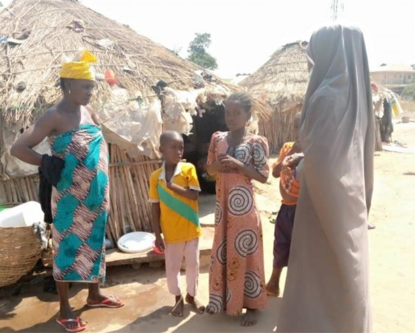 WHO- engaged community informant during sensitization meeting in a nomadic settlement.