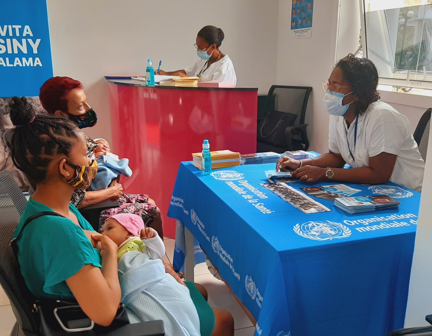 New vaccination centre to reduce crowding in a COVID-19 context and ease vaccination services for nursing mothers and their babies at the CHU Tanambao-Diego in the Diana region.