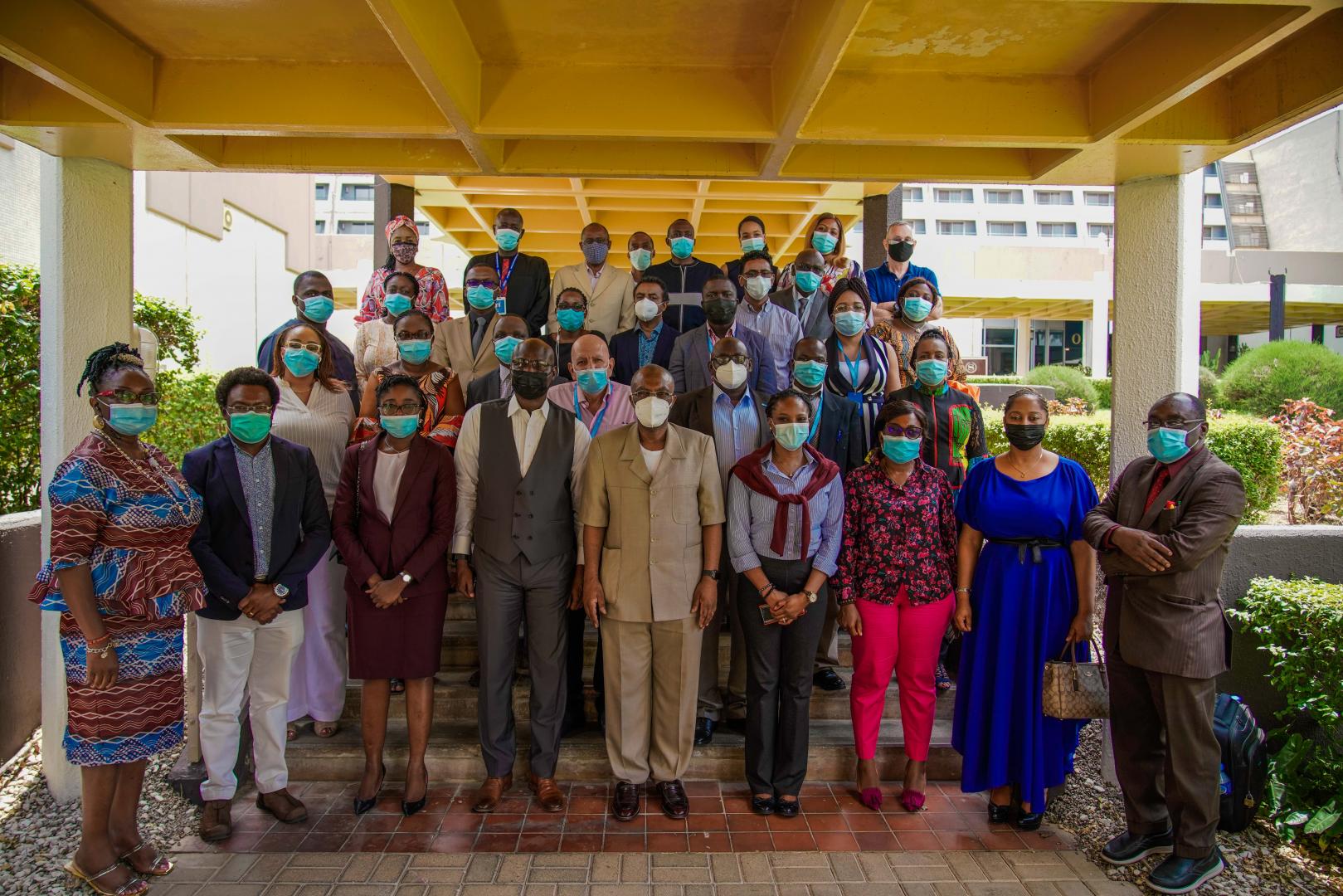 Group photo showing the WR (middle) with facilitators and participants. Photo credit WHOOgbeide.jpg 