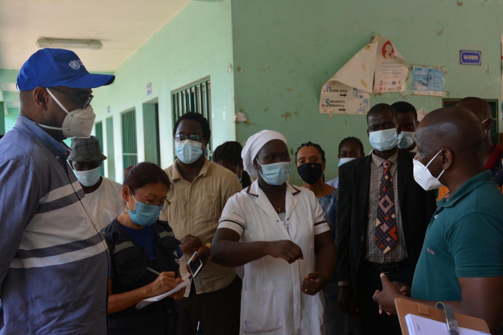 Visita conjunta da Organização Mundial da Saúde, com o Ministério da Saúde Pública à Região Sanitária de Biombo