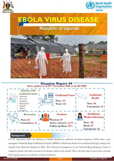 Ebola Virus Disease in Uganda SitRep - 44