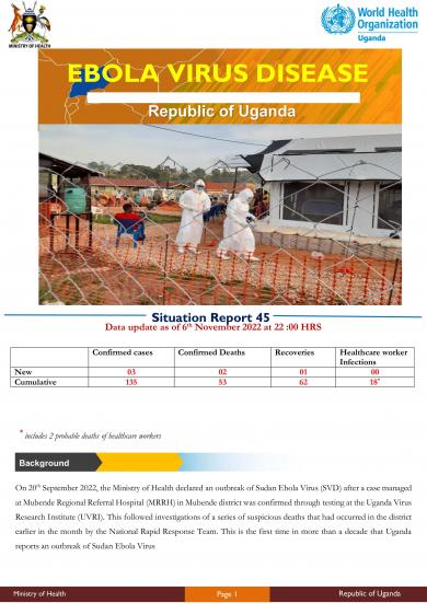 Ebola Virus Disease in Uganda SitRep - 45