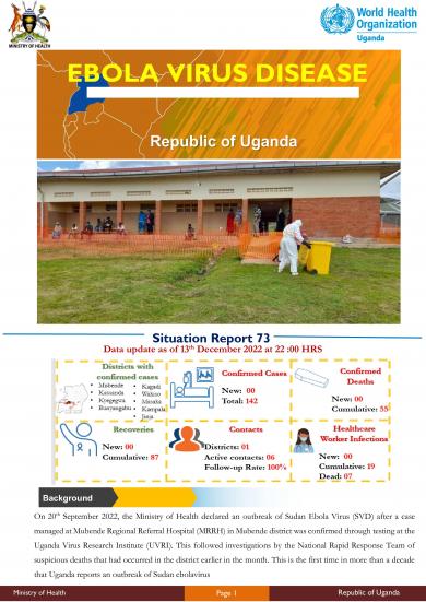 Ebola Virus Disease in Uganda SitRep - 73