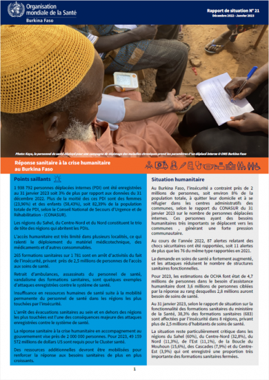 Cover SitRep OMS Burkina Dec 22 - Jan 23