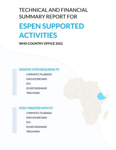 TECHNICAL AND FINANCIAL SUMMARY REPORT FOR  ESPEN SUPPORTED ACTIVITIES WHO COUNTRY OFFICE 2022