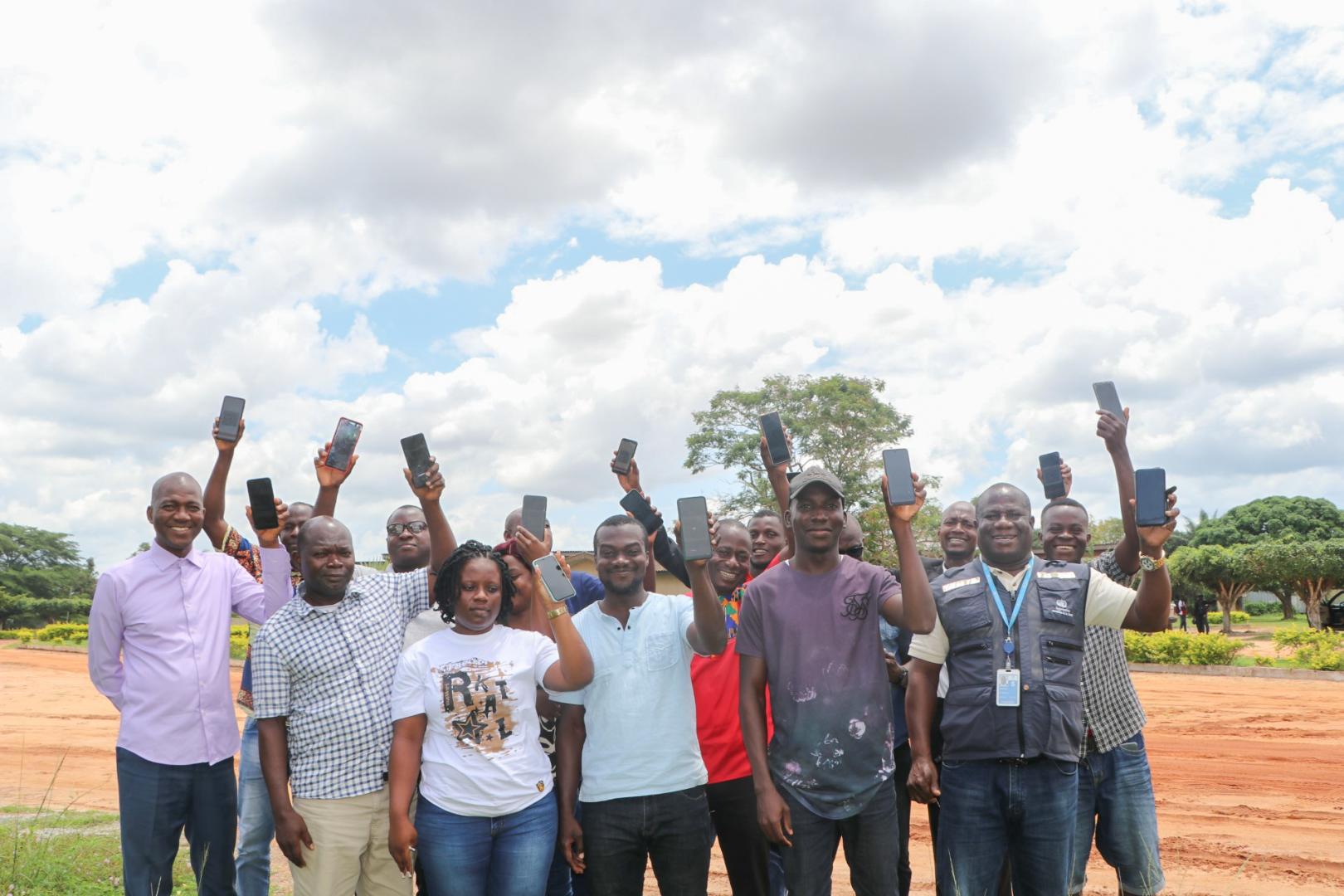 Les acteurs des JNV après une session de formation