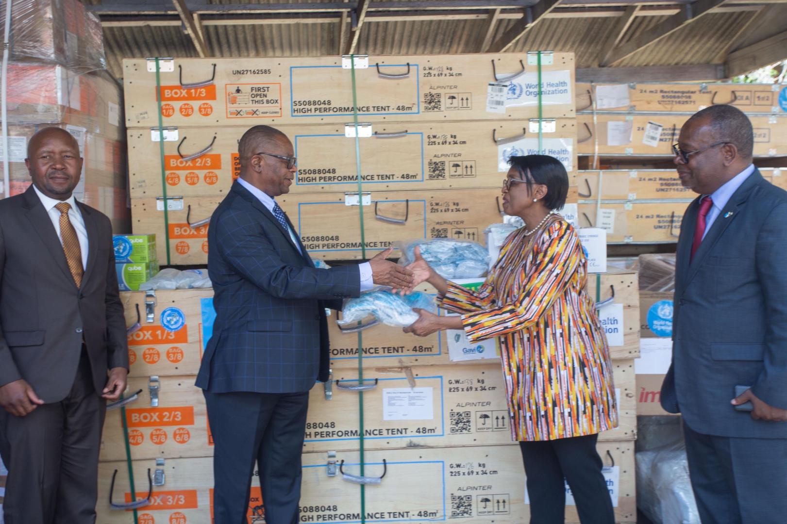 Minister Health and Child Care Minister Dr Douglas Mombeshora, WHO Regional Director for Africa Dr Matshidiso Moeti, WHO Representative to Zimbabwe Professor Jean-Marie Dangou