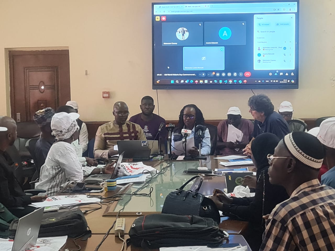 Dr. Jane Maina, WHO Country Rep. for Gambia, reads her statement to the media and participants in attendance of the day's commemoration