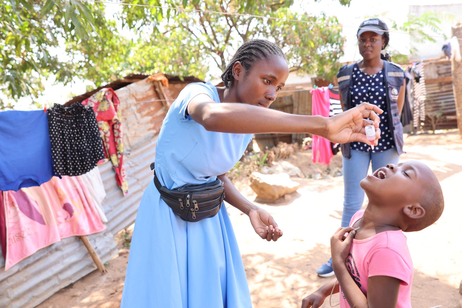 Underway Polio immunization in Makheta, Blantyre