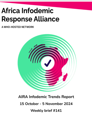 AIRA Infodemic Trends Report 15 October - 5 November 2024