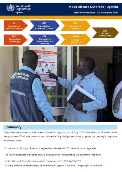 WHO Interventions to Support the Mpox Response in Uganda -24 July 30 November 2024