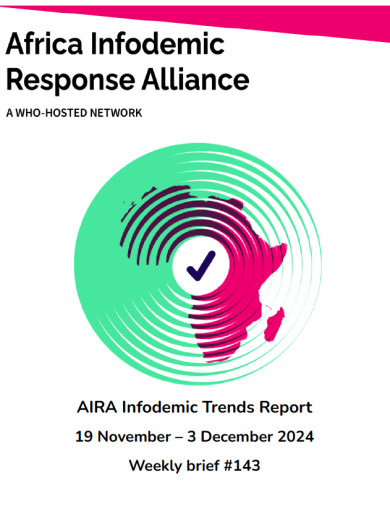 AIRA Infodemic Trends Report 18 November - 3 December 2024