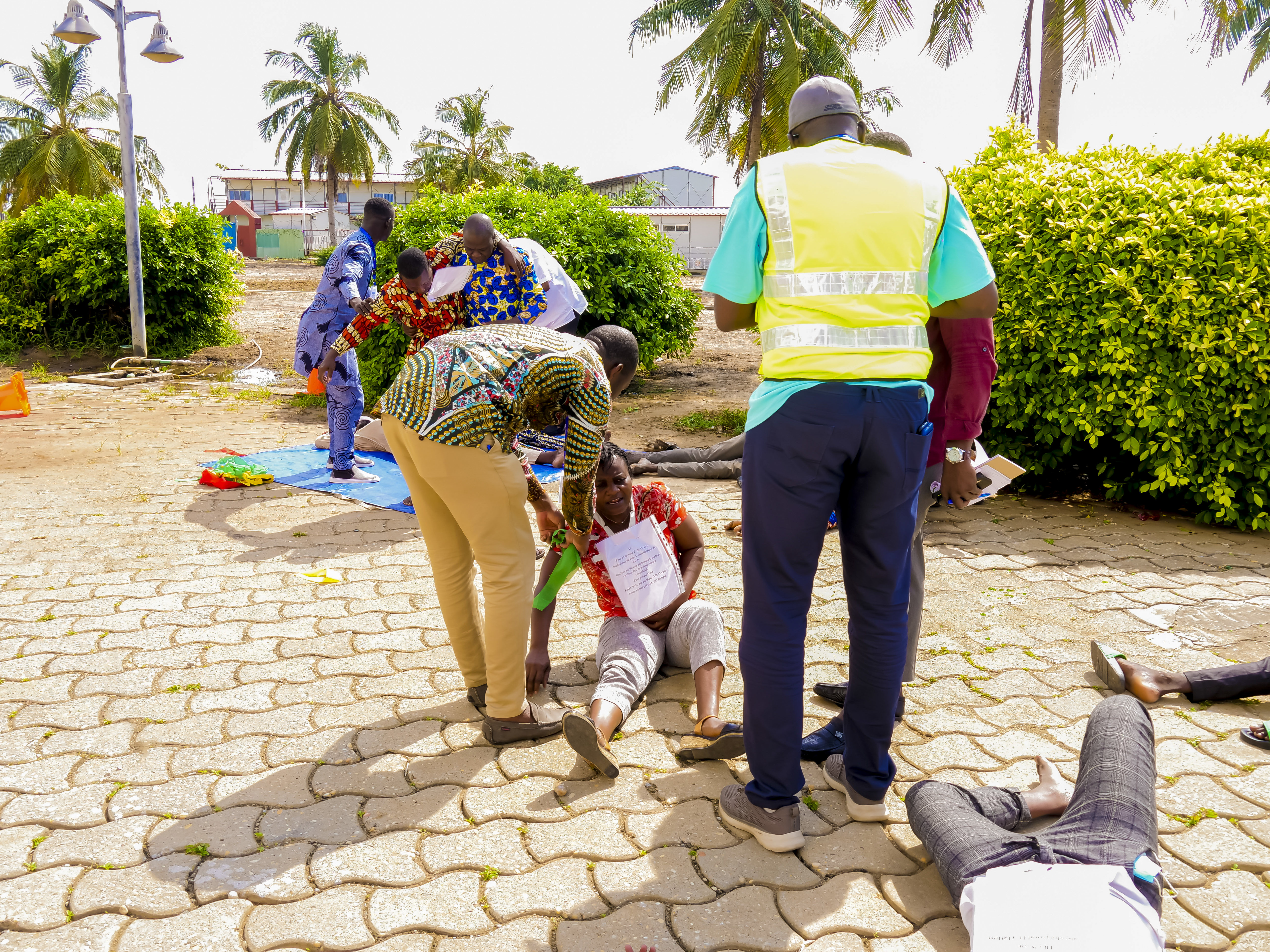 Exercice de simulation sur la gestion de l'afflux massif des grands brûlés au Bénin