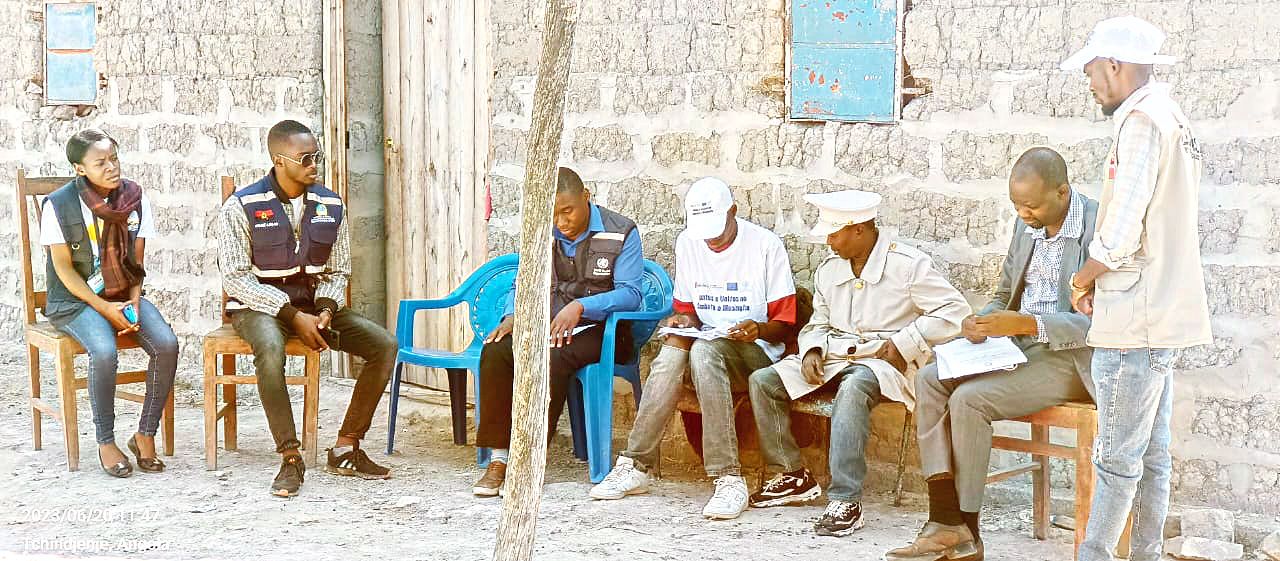 Health workers engaging with the community