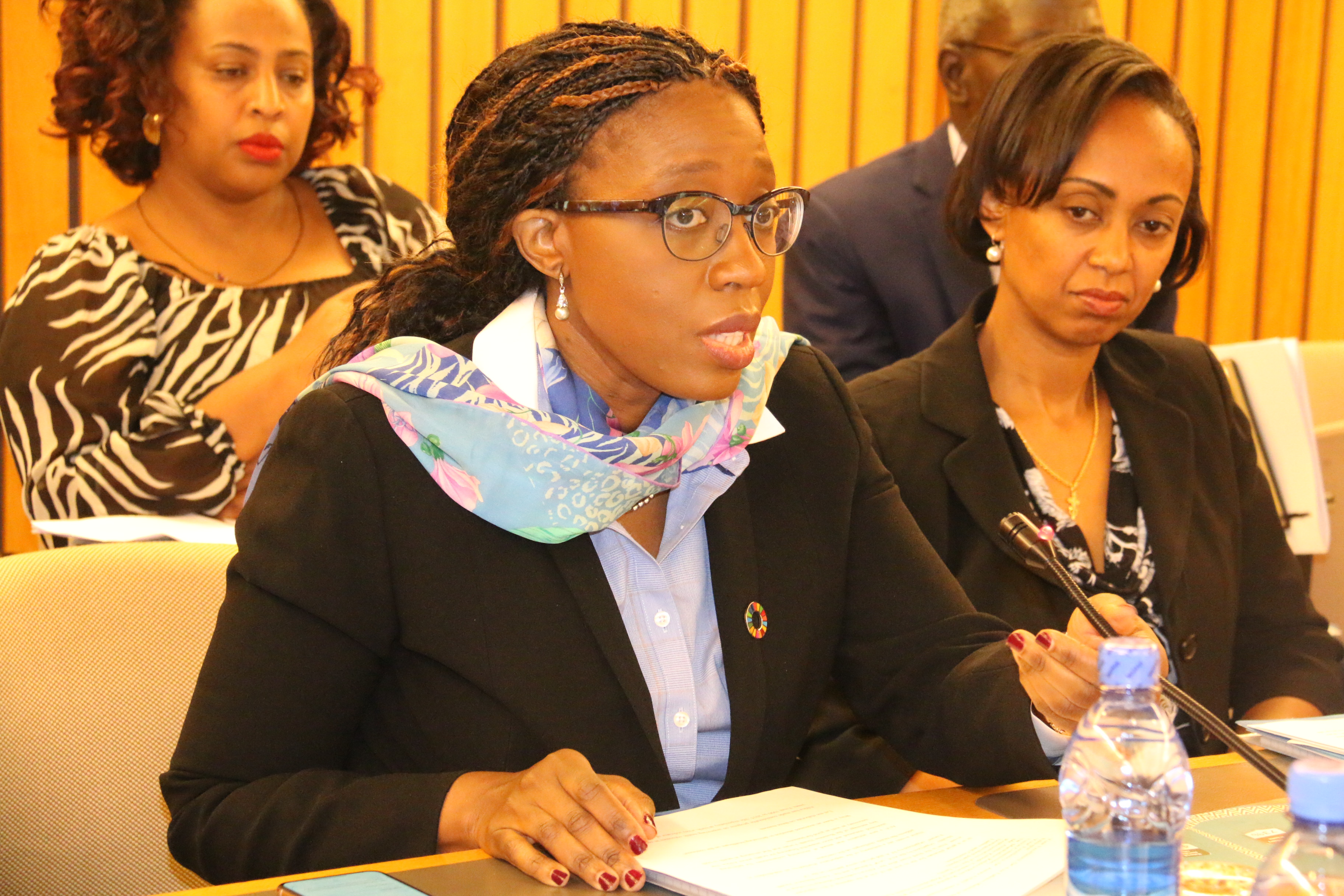 Dr. Vera Songwe, Under-Secretary General and Executive Secretary, ECA speaking in the opening ceremony