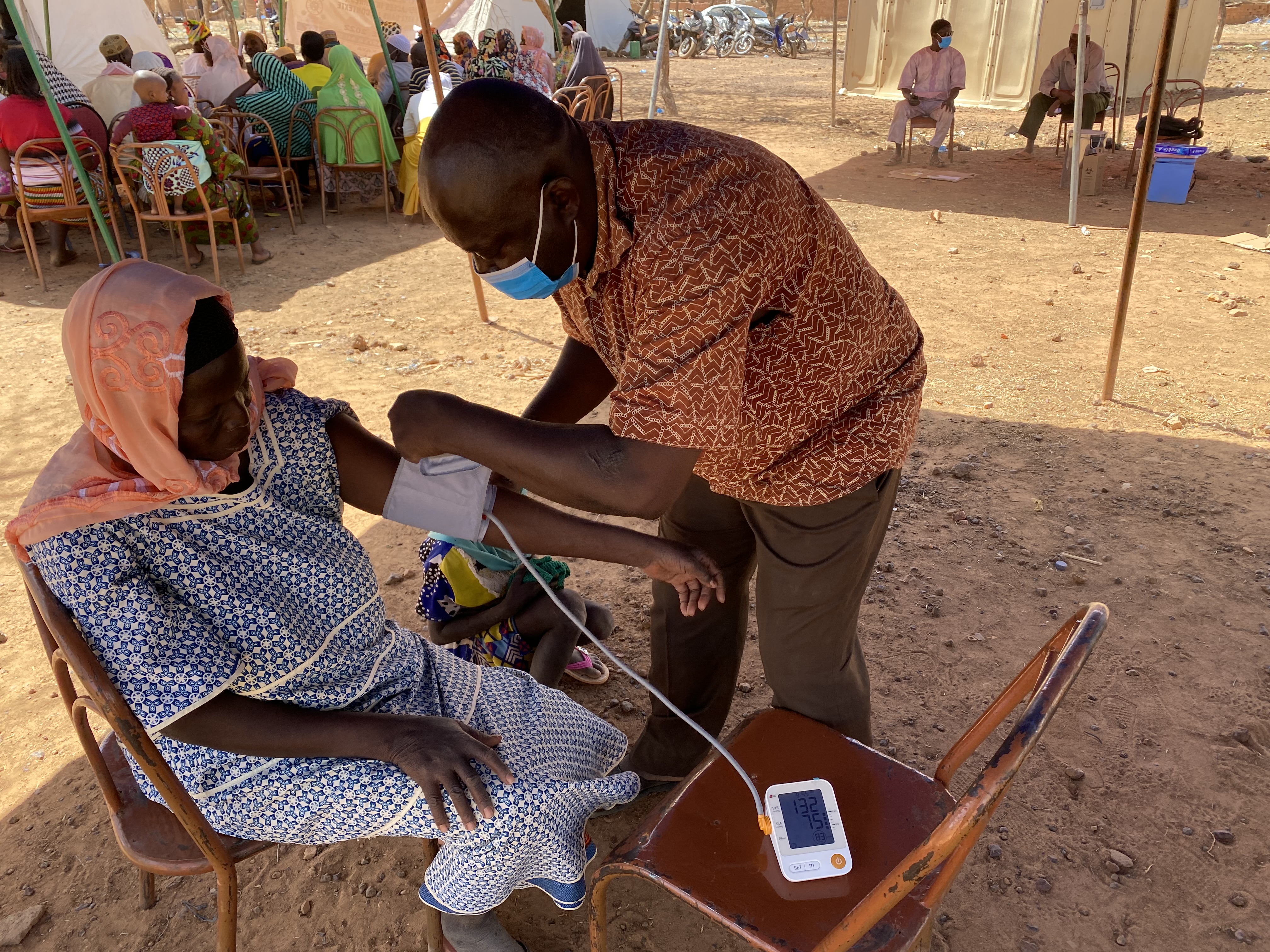 A woman screened for hypertension