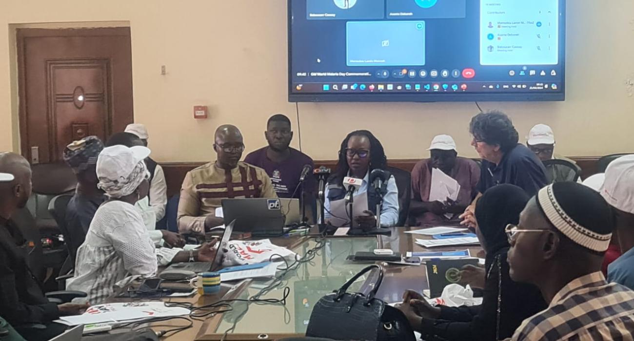 Dr. Jane Maina, WHO Country Rep. for Gambia, reads her statement to the media and participants in attendance of the day's commemoration