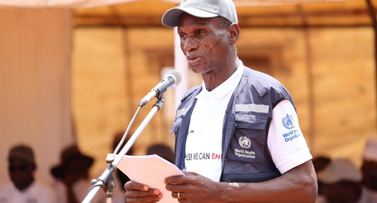 Mr Ishmael Nyasulu at the World TB and Leprosy Day in Mulanje this year