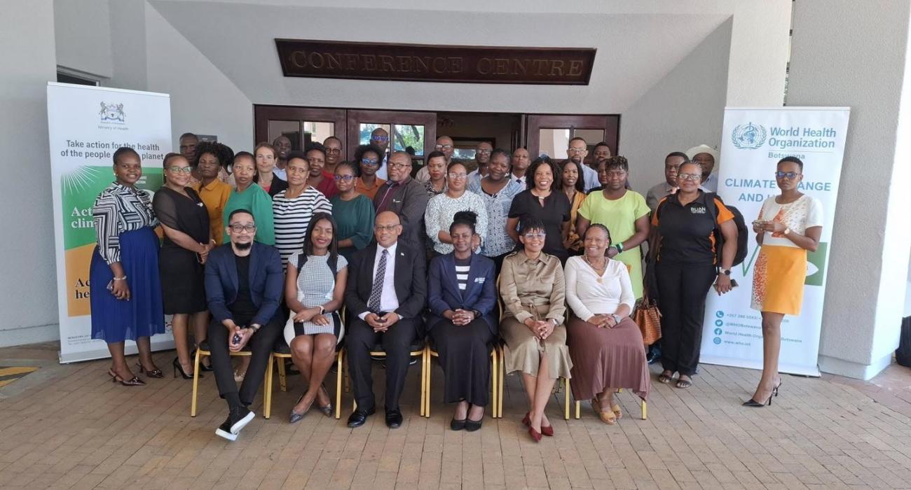 Stakeholders coming together to review and validate the Climate Change and Health Vulnerability and Adaptation Assessment Report