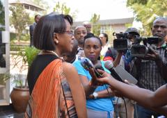 Dr Moeti Matshidiso visiting the Kigali Memorial Center