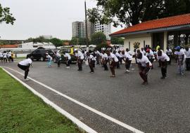 WHO staff participate in health walk in Accra Ghana