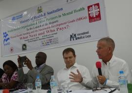 WHO and partners at the launch of the report in Freetown Sierra Leone