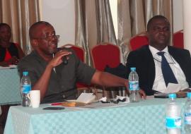 Dr Usman, WHO Representative to South Sudan, addressing participants during the consultative meeting.