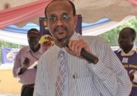 Dr Abdi Mohammed, WHO Representative delivering his statement at the launch