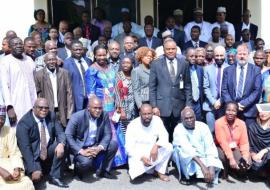 Group photo of participants at the Lake Chad Basin review