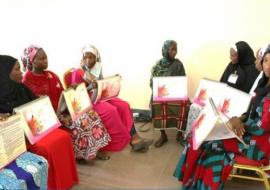 Community resource persons (CORPs) from newly liberated areas participate in group discussion during a training in Integrated Management of Childhood Illness in Maiduguri, Borno State WHO/ P Ajello