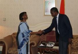 President Lungu of Zambia welcomes Dr Moeti