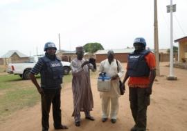 WHO personnel on supervision in Hong LGA