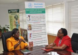 Chief (Mrs) Yetunde Onanuga (left) and Dr Mejebi Philips