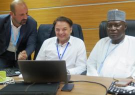 Dr Hassan Dr Jorge Martinez and Dr Ahmed Zouiten of WHO planning to scale up HTR project in Borno