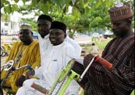 Polio Victims Trust Association members Chairman PHAN Abdu Bako Hashim, left, Secretary PHAN Safiyanu Ado Sharfadi, Chairman PVTA Aminu Ahmed Tudun-Wada, Secretary PVTA Yusuf Umar